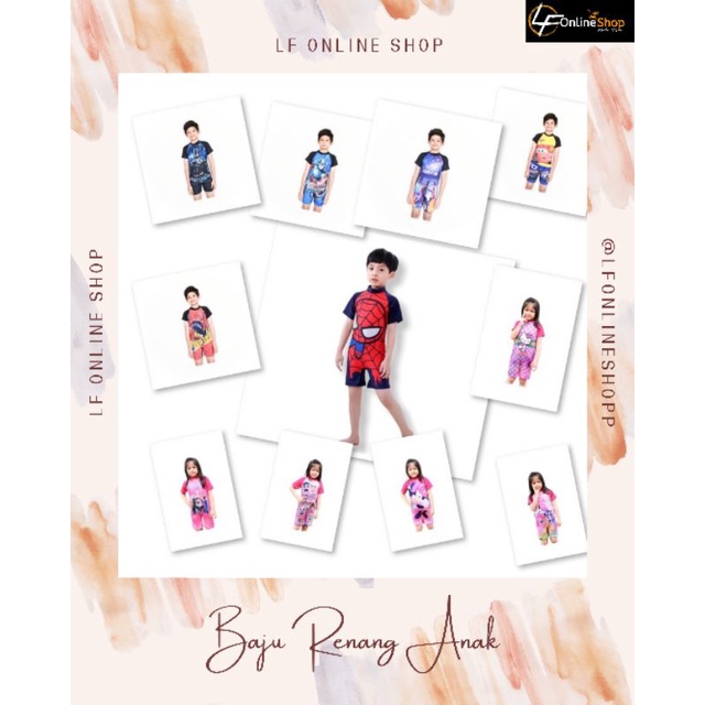 KENDARI - BAJU RENANG ANAK KARAKTER