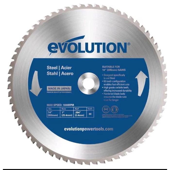 Evolution Saw Blade 355Mm 14Inch - Mata Pisau Mesin Potong Besi Steel Termurah