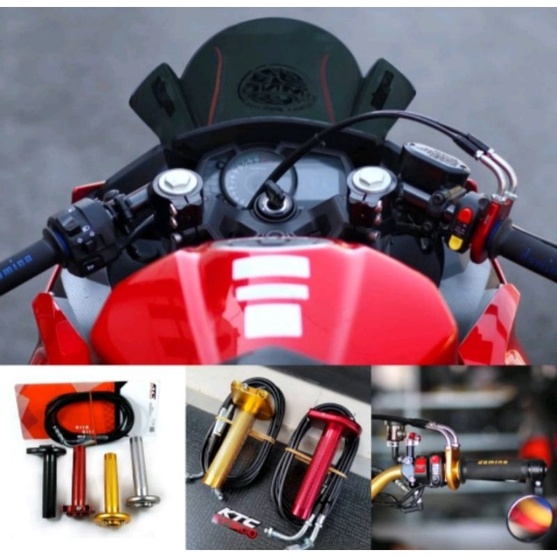 Gas Gaspontan 2 Kabel+selongsong gas set paket KTC Racing/Ktc Kitaco 2 kabel vixion r15 gsx dill