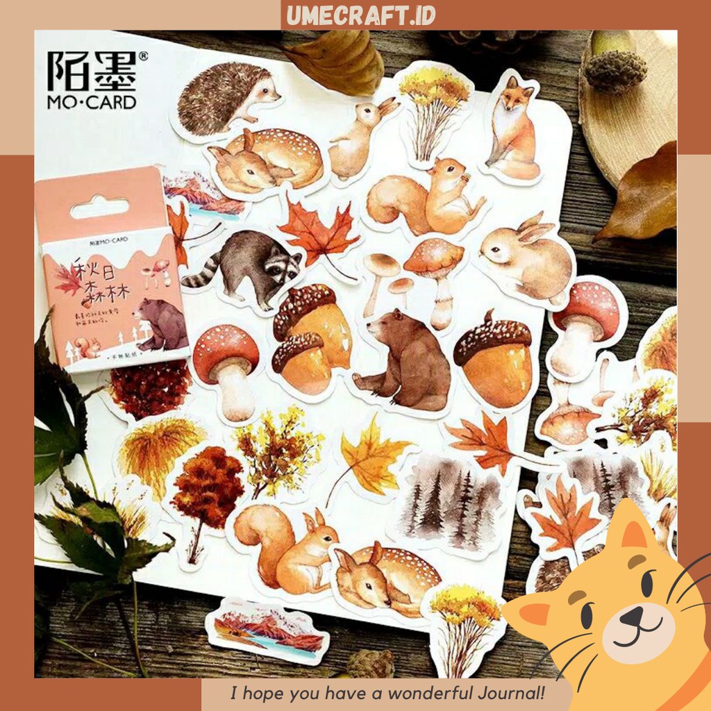 

Stiker deco 45pcs Motif Musim Gugur | Journal | Planner | Stationery | Dekorasi scrapbook |Umecraft