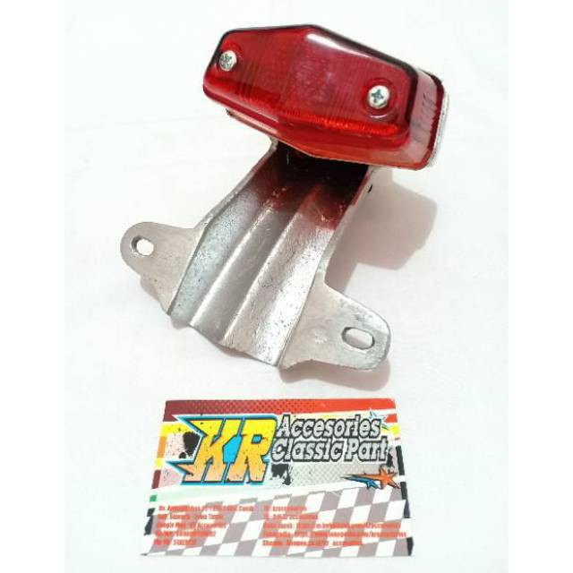 Stoplamp BSA + Pangkon Stopamp V80 Diral (Poles &amp; Hitam)