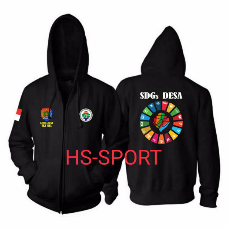 JAKET HOODIE RESLETING SDGs DESA + FREE CUSTOME LOGO DAN NAMA DESA