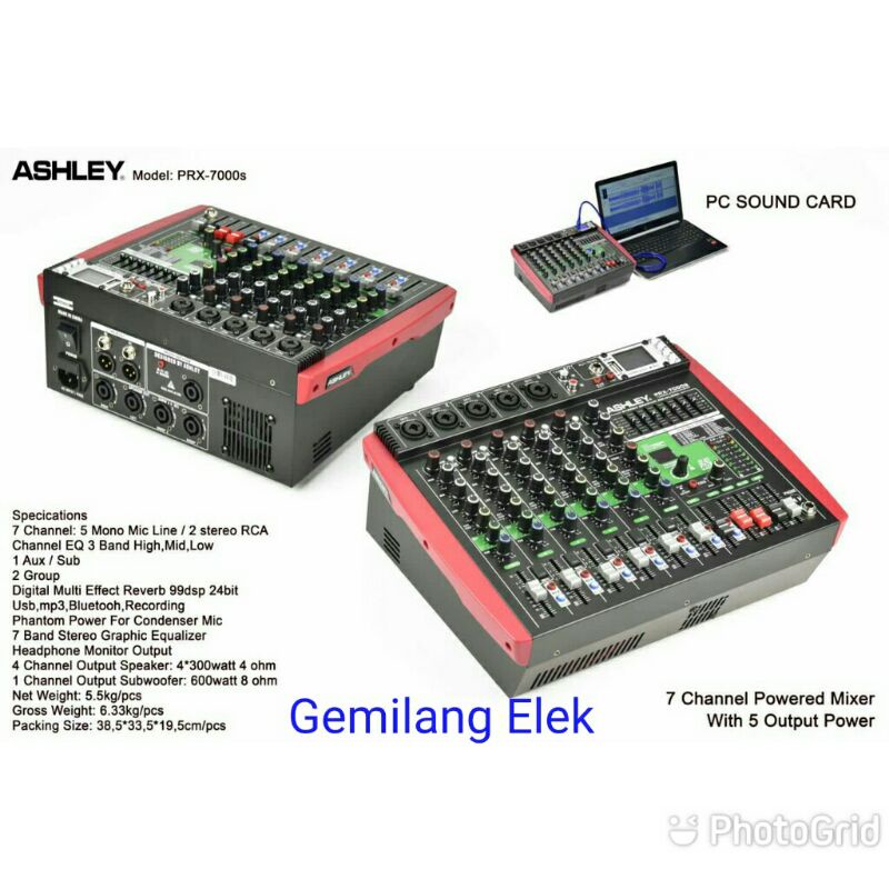 Power Mixer ASHLEY PRX 7000S Original