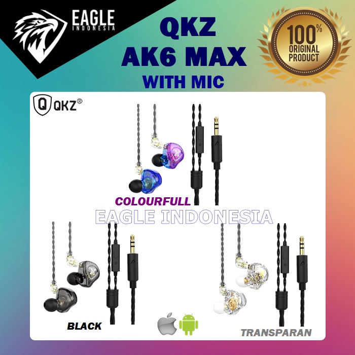 QKZ AK6 AK6X MAX PRO DMX DAY PLUS ARES ZEUS Sport Running Earphone with MICROPHONE