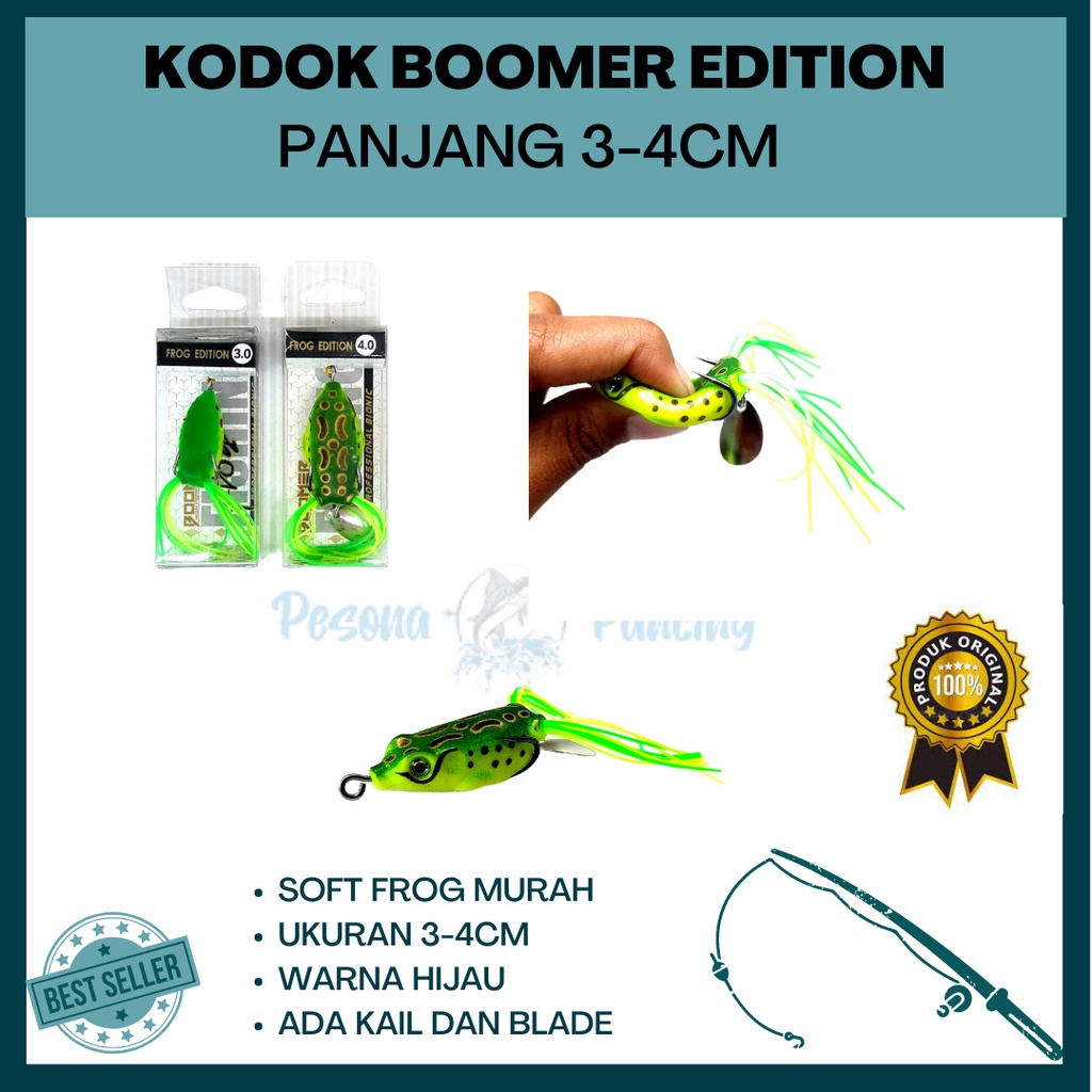 Umpan Pancing Casting KODOK KARET BOOMER di Jamin GACOR