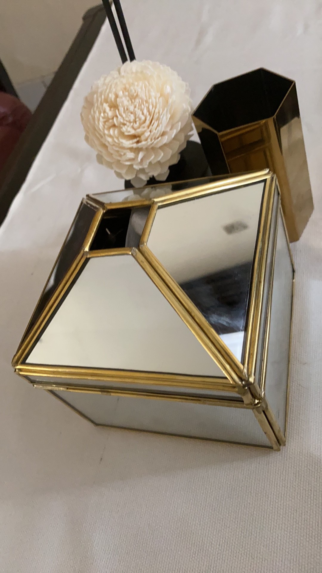 Gold Mirror Tissue Box Nordic Scandinavian Style (kotak Tissue Cermin) S