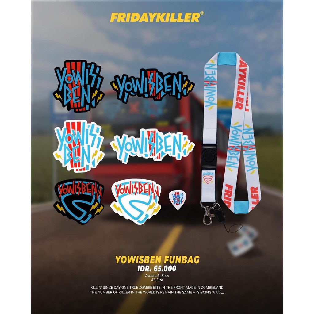 

Lanyard + stickerpack FRIDAY KILLER X YOWISBEN "YOWISBEN FUNBAG" fridaykiller_store