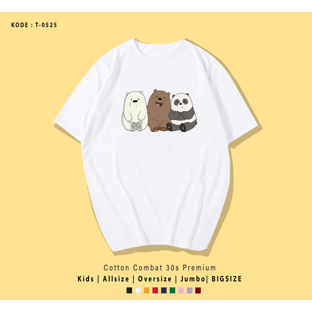 KAOS WE BEAR SIT TOGETHER UNISEX / KAOS COUPLE / KADO UNIK / T-SHIRT CUSTOM / TUMBLR TEE