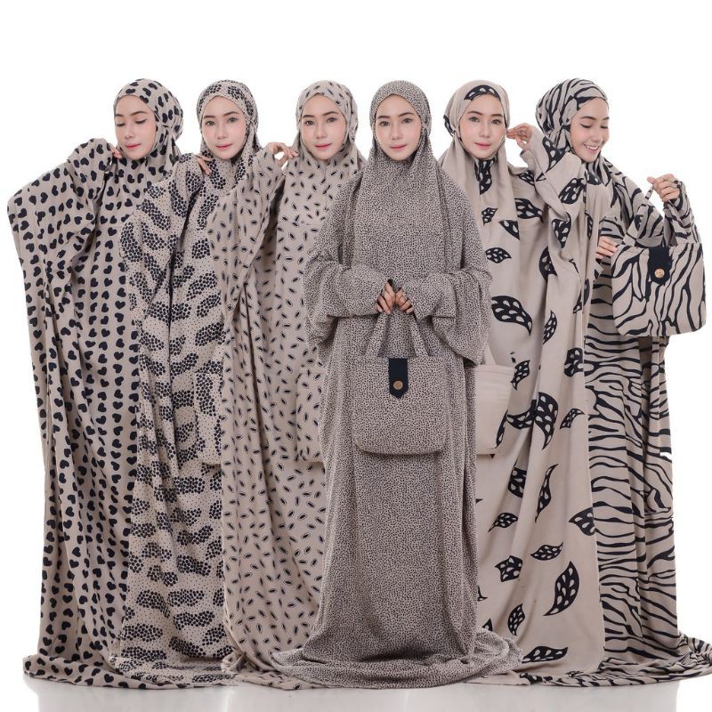 Mukena Terusan Hadramaut Syari Milo Mukena dewasa Mukena rayon