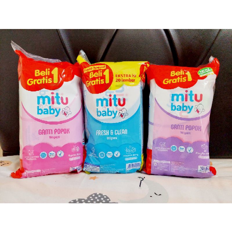 Tisu Basah Fresh &amp; Clean Wipes mitu/cussons/pure bb/kodomo