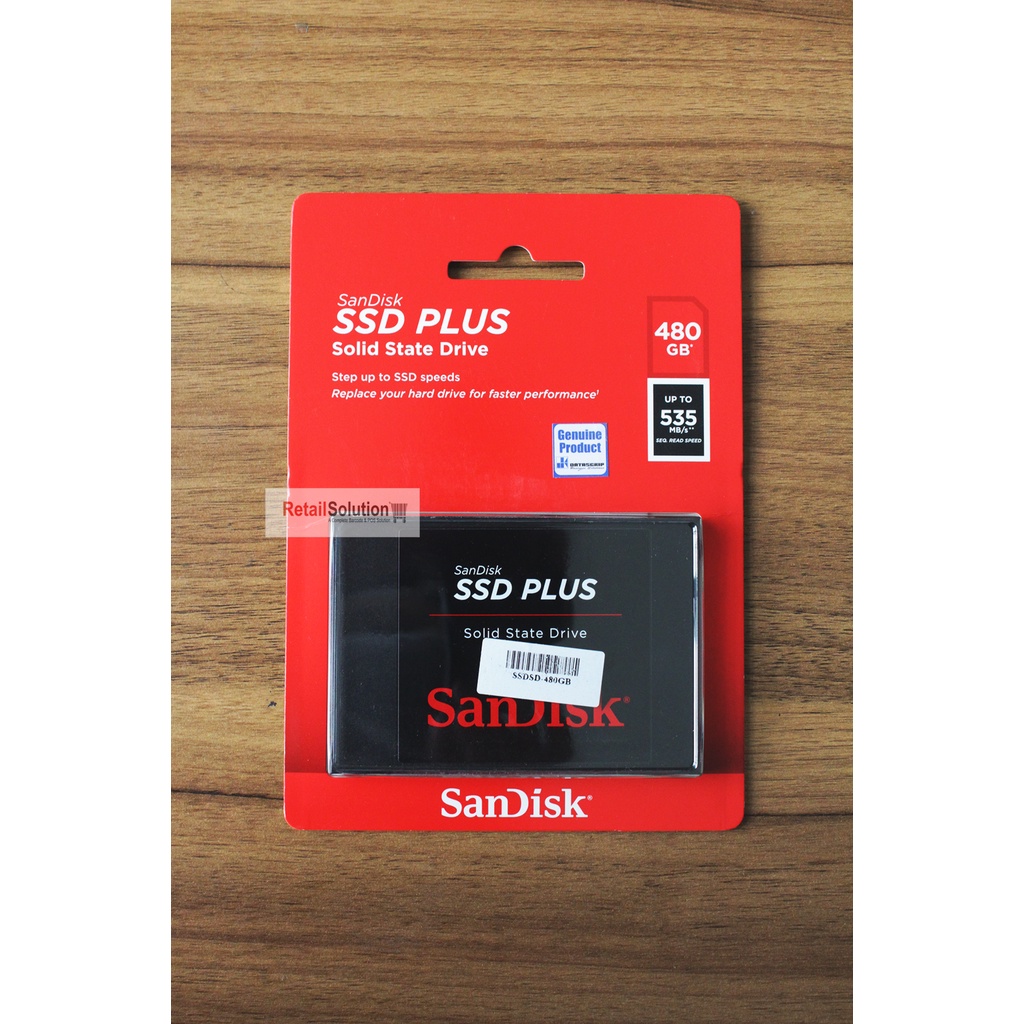 SSD PC Laptop Mini PC - Sandisk SSD Plus 480GB 480 GB SATA 2.5&quot; Garansi