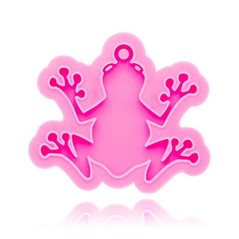 SIY  DIY Epoxy Resin Mold Cartoon Frog Shape Keychain Pendant Casting Silicone Mould