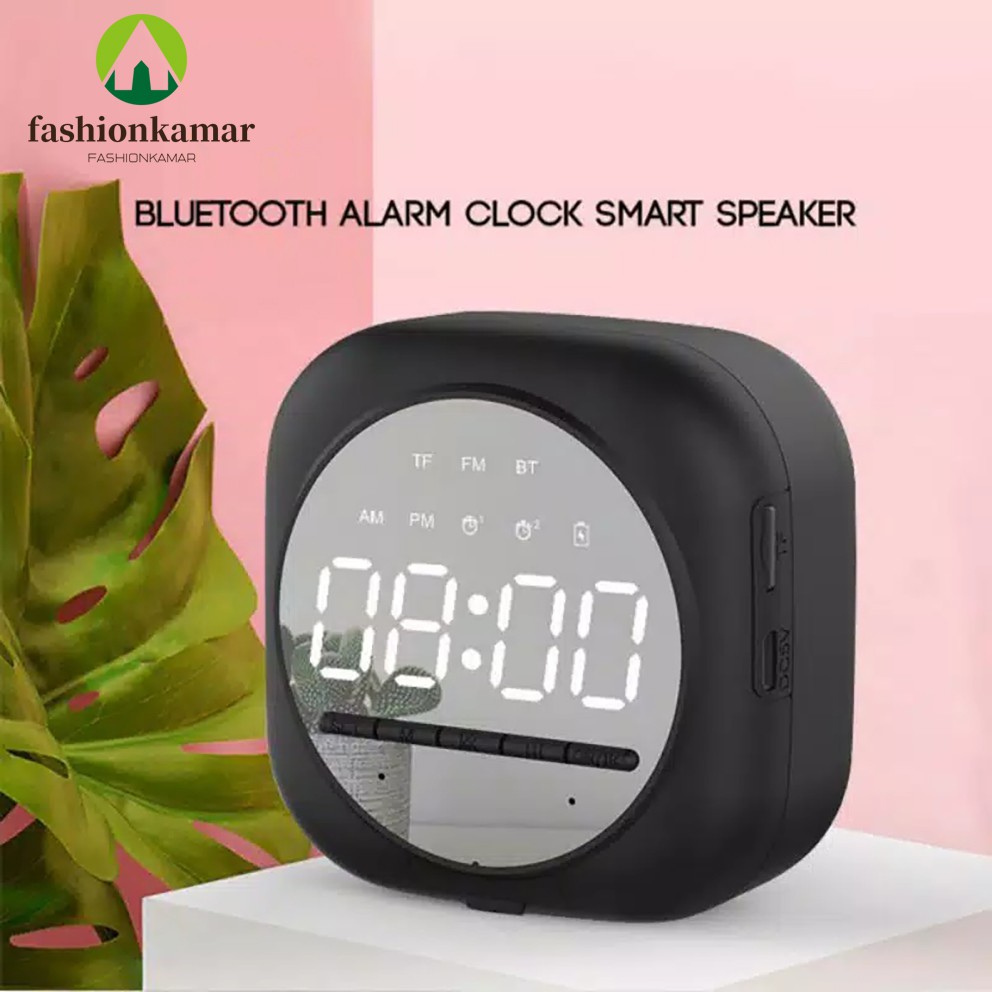 Speaker Jam Bluetooth Mini Versi 5.0 + Alarm dan Radio Dengan 3 Pilihan