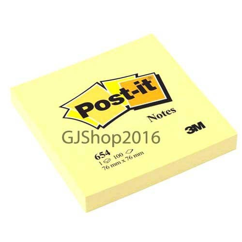 

3M Post-It 654 Notes Yellow 76 x 76mm