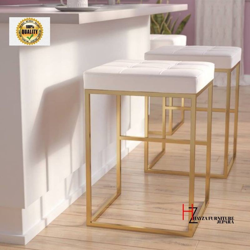 kursi bar besi kursi cafe besi gold kursi makan besi minimalis