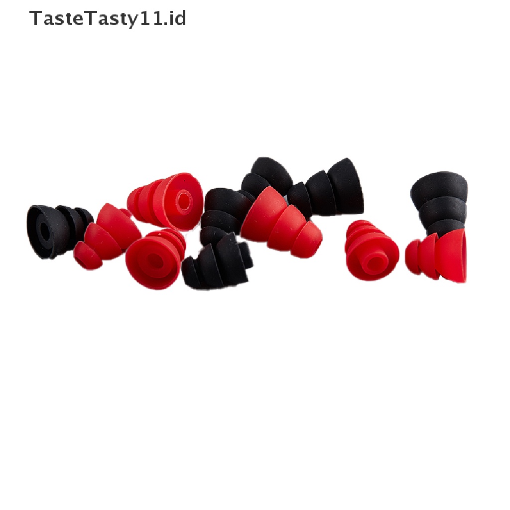 (TasteTasty) 6pcs / Set Earbud Silikon Tiga Lapis Pengganti Untuk Earphone In-Ear