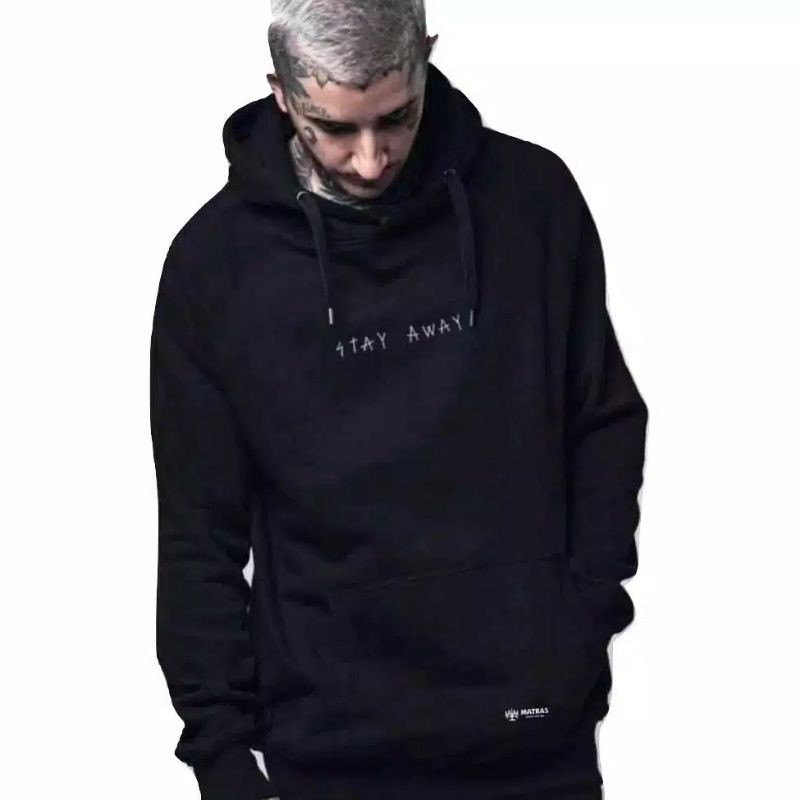 Switeer murah pria hoodie hitam pria hodie pria stay away distro