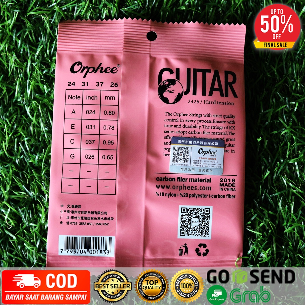 Senar Ukulele Merk Orphee 1 Set Import