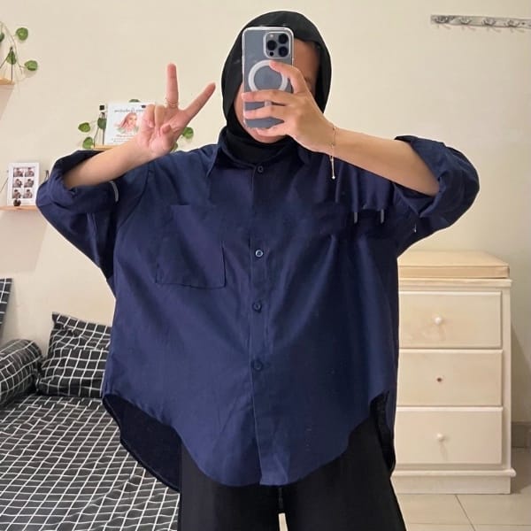 KEMEJA WANITA OVERSIZE SHIRT OVERSIZE KEMEJA POLOS SHIRT