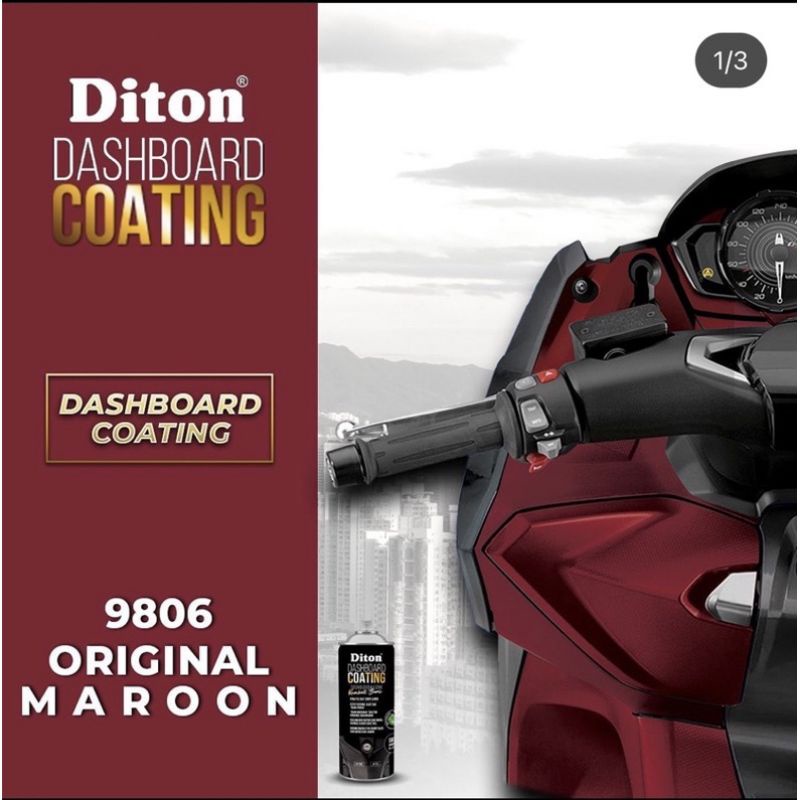 DITON PREMIUM DASHBOARD COATING 9806 ORIGINAL MAROON CAT SEMPROT BODY KASAR SPRAY PAINT WARNA marun 
