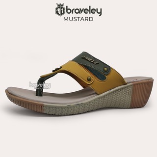  SANDAL JEPIT WANITA WEDGES  SENDAL CEWEK BRAVELEY 