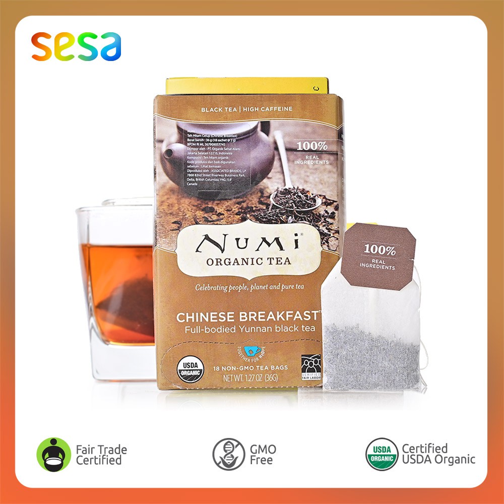 

NUMI TEA Organic Chinese Breakfast 36r - Teh NON-GMO