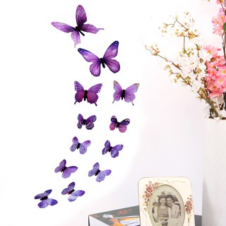 3D DIY  Stiker Dinding Stiker Kupu kupu Dekorasi  Rumah  
