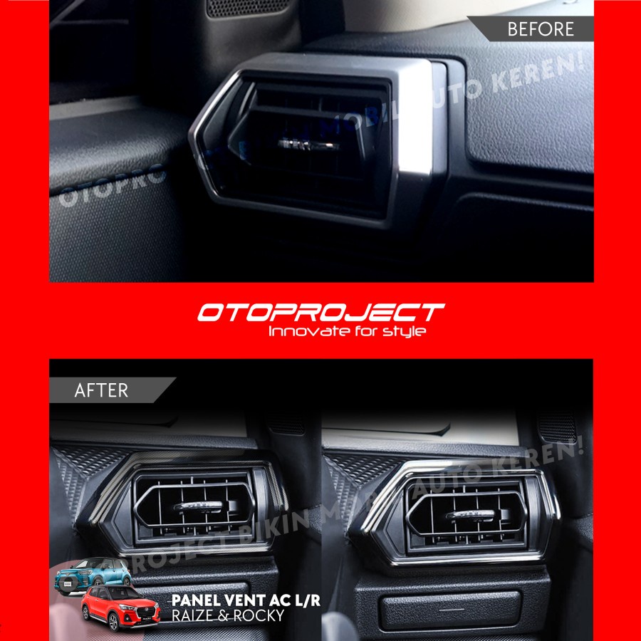 Panel Vent AC Raize Rocky Cover Side Kanan Kiri Otoproject