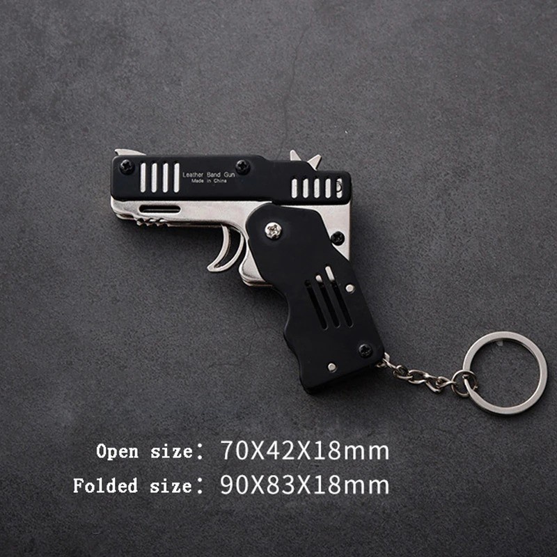 HoMart Mainan Pistol Karet Gelang Foldable Rubber Band Gun - XH-099