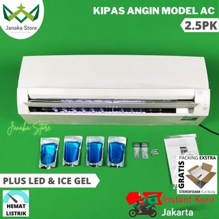 Kipas Angin AC Remote 2.5PK Plus LED Pendingin GEL | Gratis Packing Ekstra Sterofoam