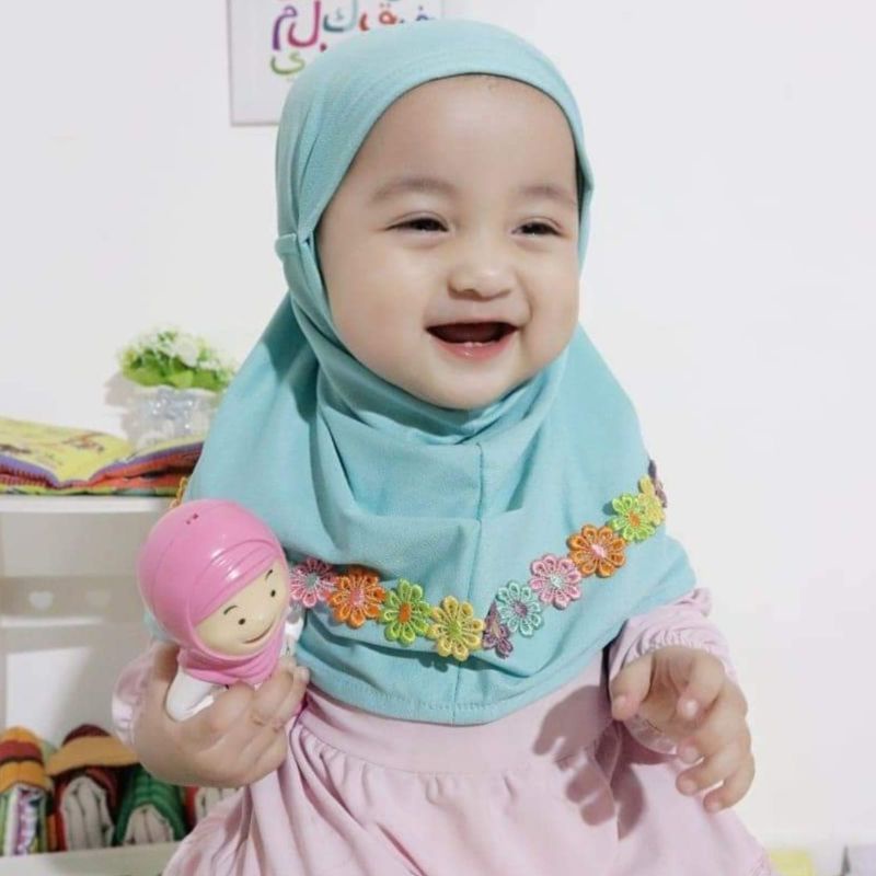 Hijab anak renda melati