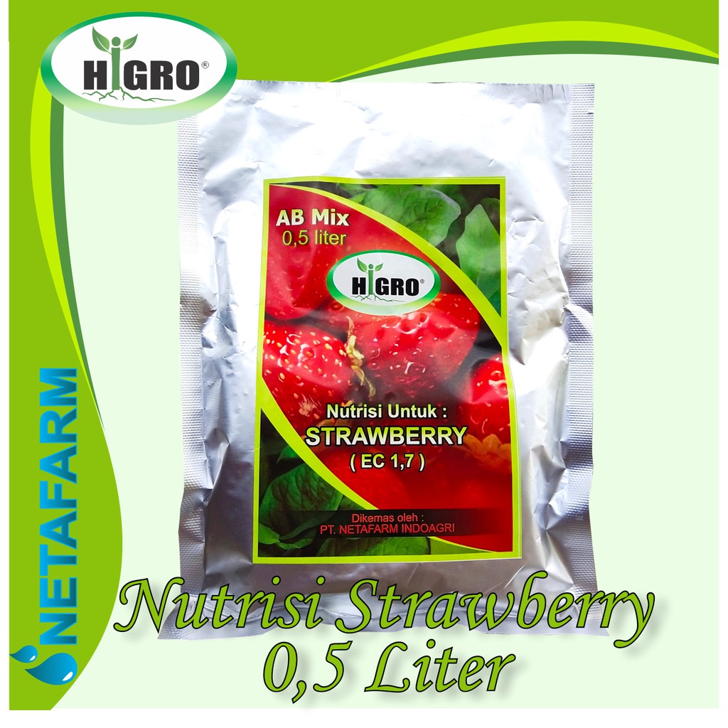 HiGRO - Nutrisi Hidroponik AB Mix Strawberry 0,5 liter