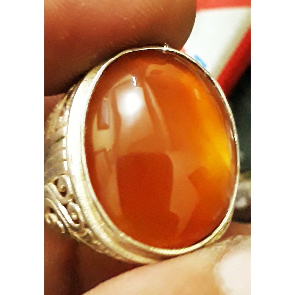 KING OBI batu akik natural bacan king obi super rasa SOLAR ACEH size 21mm