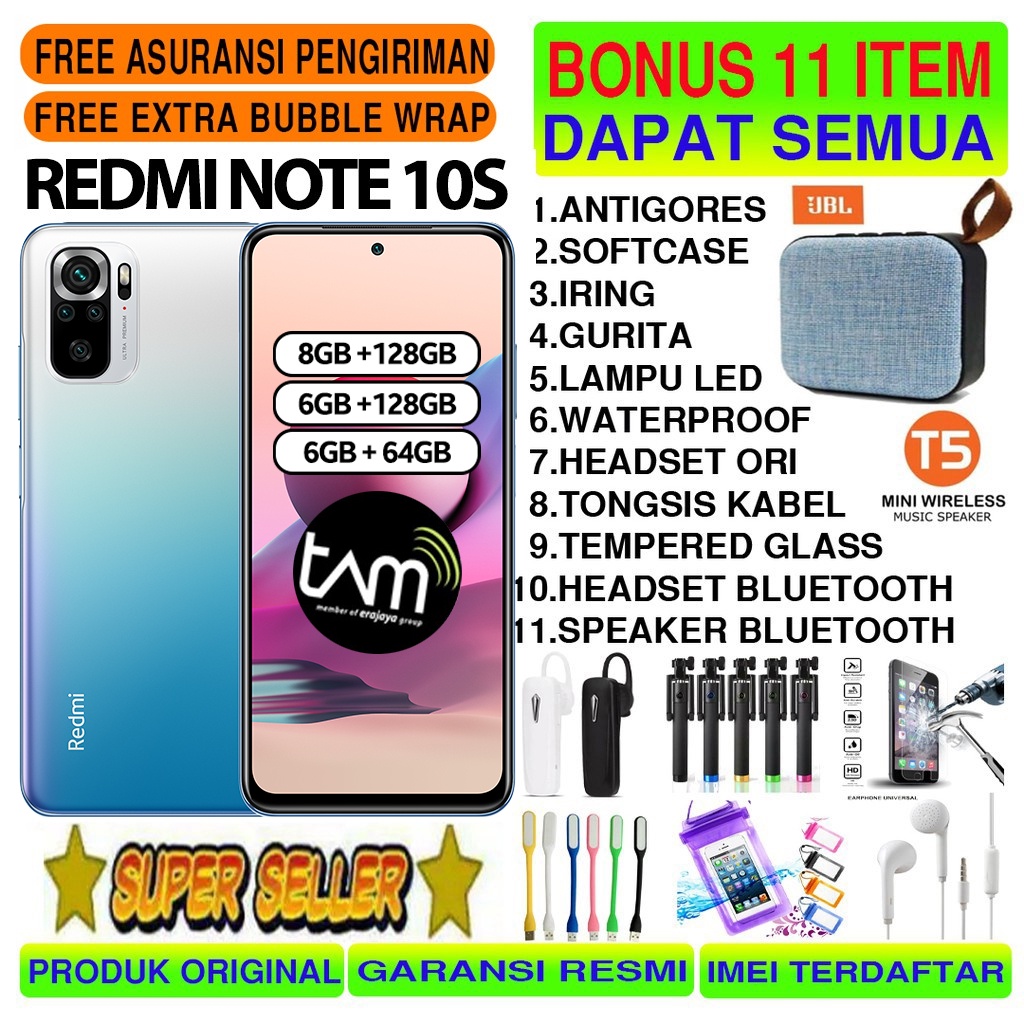 XIAOMI REDMI NOTE 10 PRO - NOTE 10s NFC 8/128 RAM 8GB ROM 128GB GARANSI RESMI-1