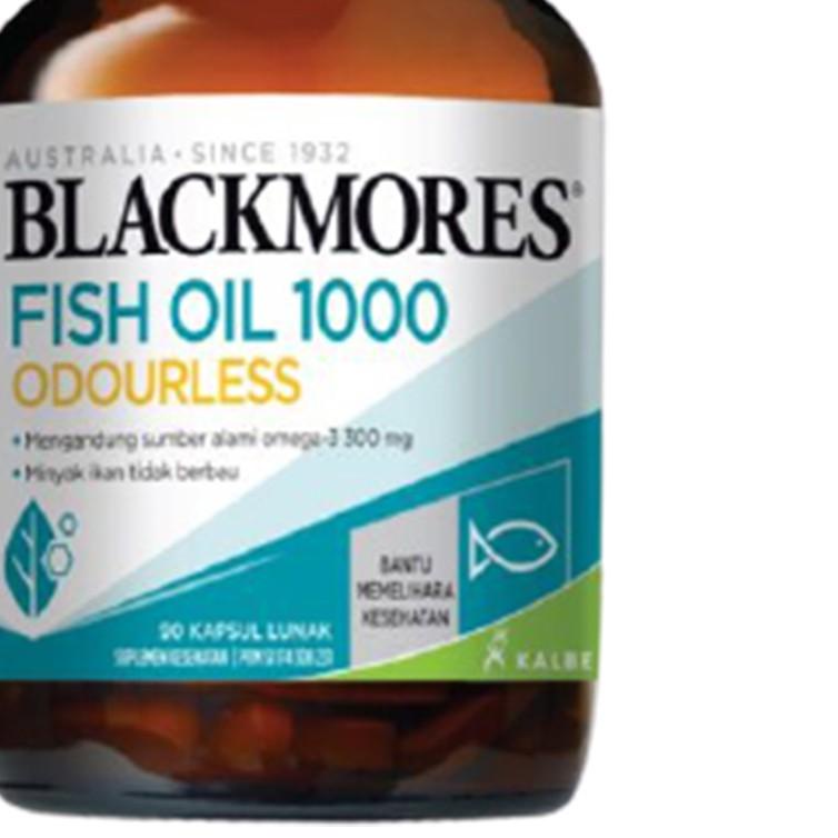 ❄ BLACKMORES ODOURLESS FISH OIL OMEGA 3 1000 MG 6 9 MINYAK IKAN DHA JANTUNG KOLESTEROL SENDI 90 KAPSUL ♙