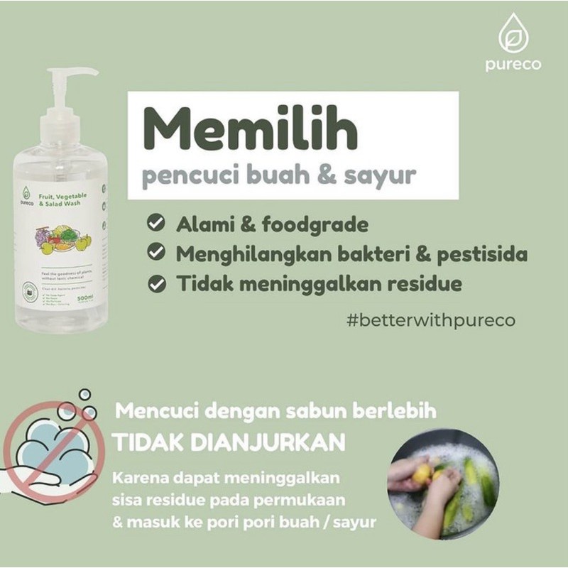 Pureco Refill Fruit, Vegetable &amp; Salad Wash 900ml