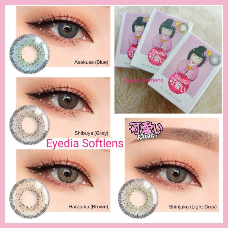 ❤ RATU ❤ Softlens X2 Kawaii By Exoticon Normal | Soflens Kawai Dia 14.5mm