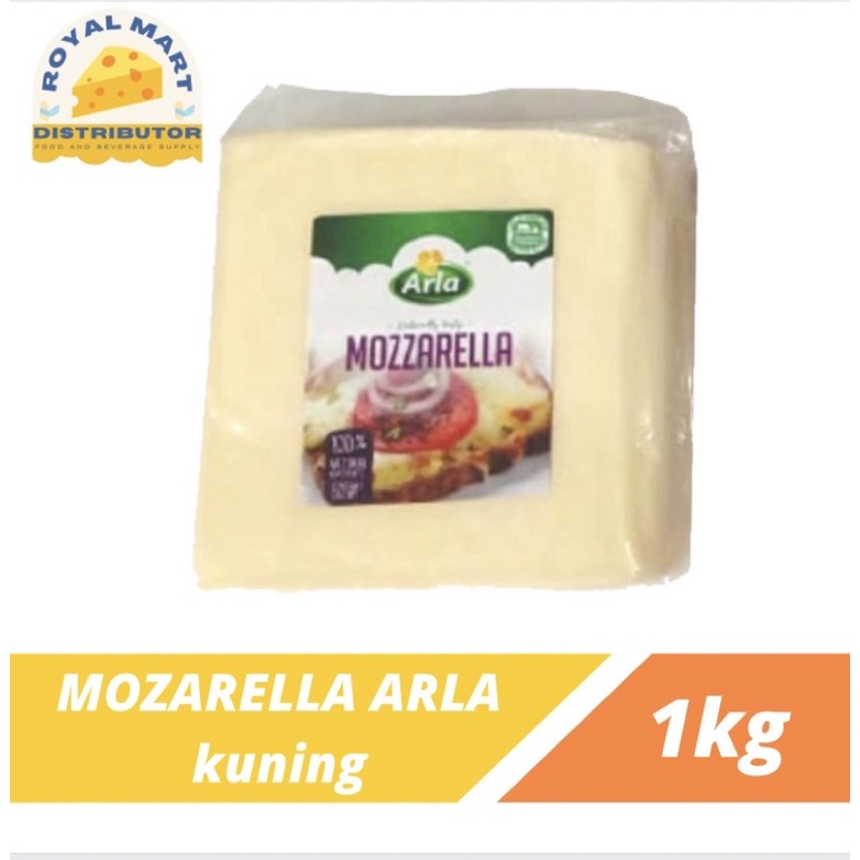 

KEJU MOZZARELLA ARLA KUNING KEMASAN 1kg dan 250gr/MOZZARELLA ARLA/