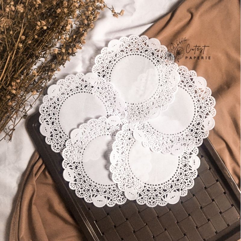 

[30 pcs] KERTAS DOILIES 4,5" / 5.5" / 7,5" DEKORASI JOURNALING / KERTAS DOLLY / KERTAS RENDA