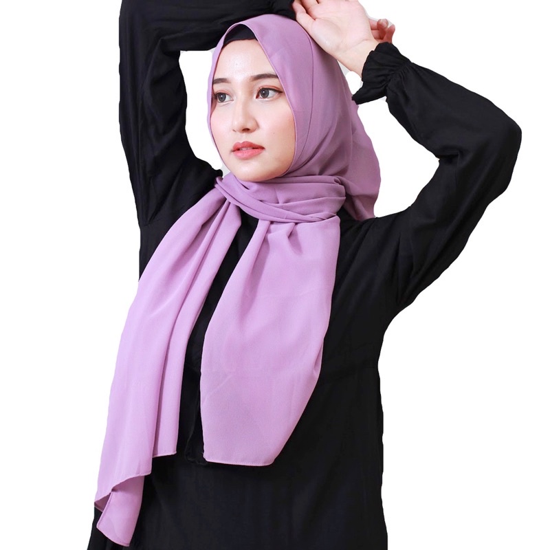 Nouri Avani - Hijab Pashmina Jilbab Kerudung Pasmina Ceruty Baby Doll Instant Premium Ceruti 175x75