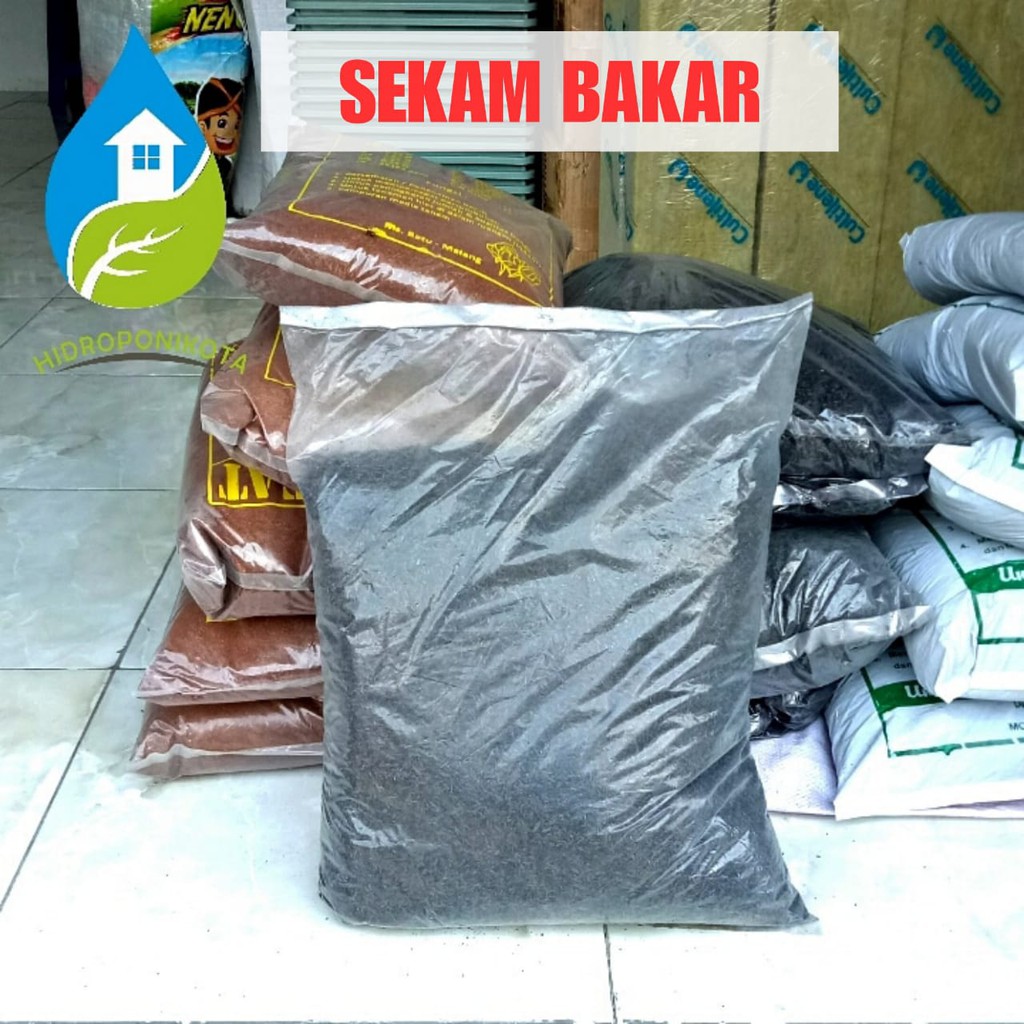 sekam bakar berat +/- 2 kg - media tanam tabulampot - media tanam hidroponik - MTN