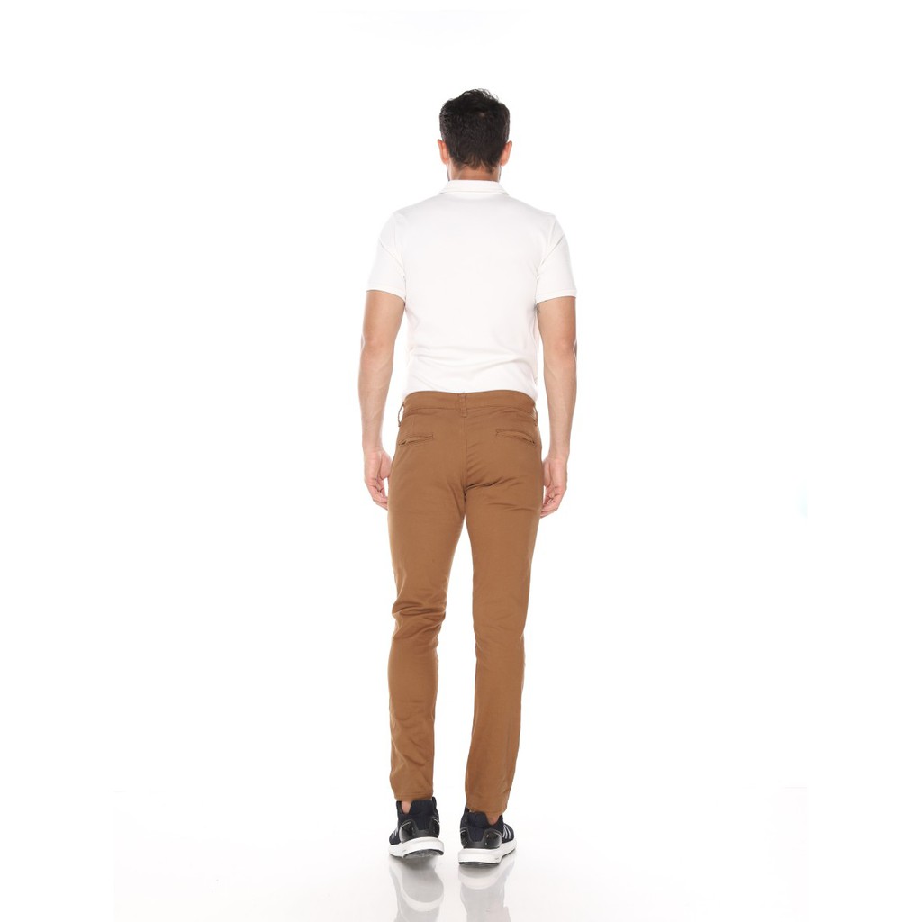 CELENA PANJANG PRIA HUBER CHINO / CHINOS MOCCA KHAKI STRECHT PREMIUM