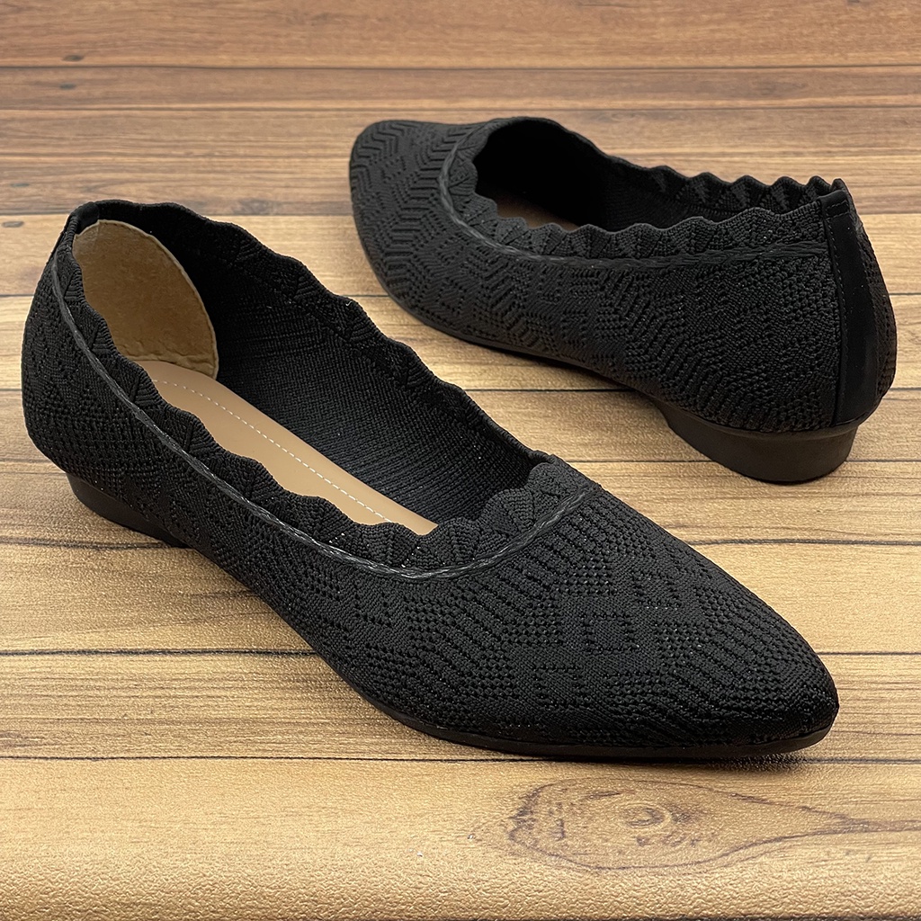 Sepatu Flat Wanita Rajut Import LC19 ~ Clarenzo