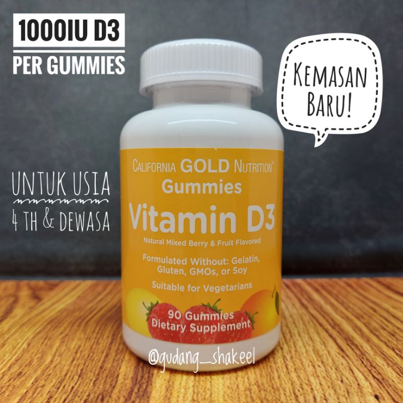 California CGN Gummies Vitamin D3 1000 IU 90 Gummies