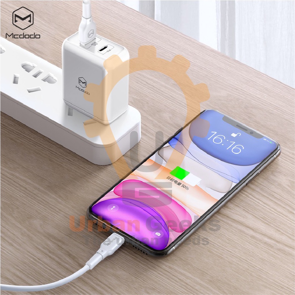 Mcdodo Kabel Data Iphone Lightning 3A Fast Charging A+ Flexible Cable Material