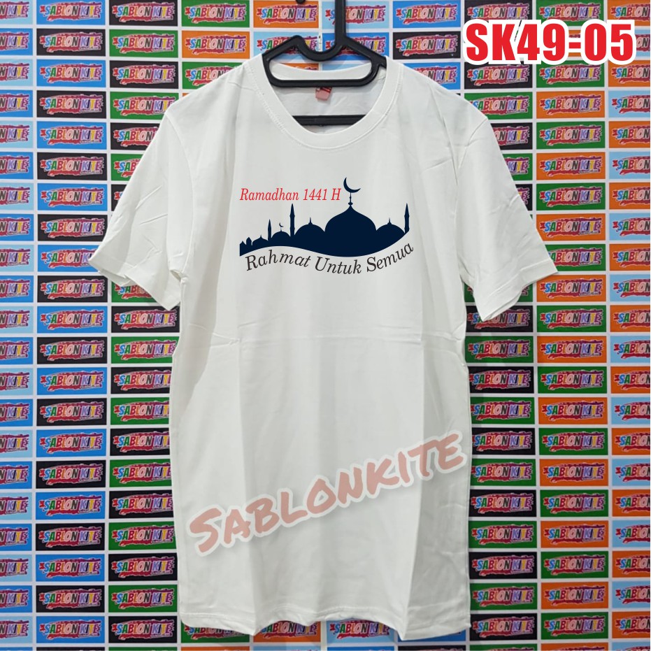 MURAH !!! KAOS sablon RAMADHAN 1441H bahan kaos cotton combed 30S