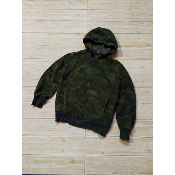ZIP HOODIE UNIQLO SHERPA CAMO