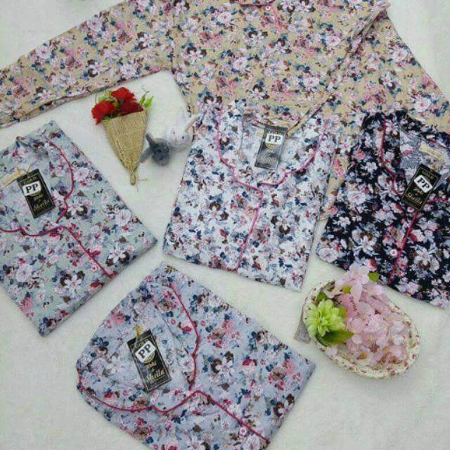 BAJU TIDUR WANITA# PP GOLD DEWASA# PIYAMA HOKI & SHEILA