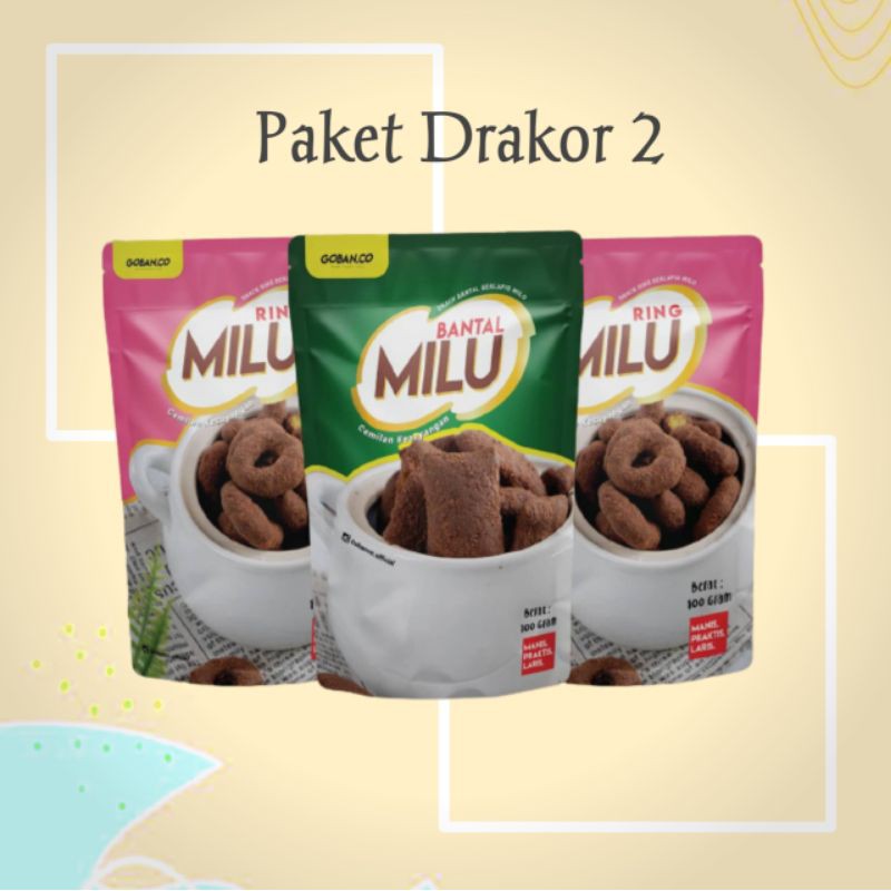 

Snack Paket Drakor 2 , ( 2pcs Milu Ring + 1pcs Milu Bantal )