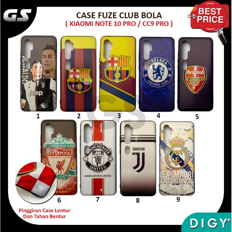 Case Club Bola  XIAOMI NOTE 10 PRO CC9 PRO  A3 CC9E REDMI 4X Motif Cowok